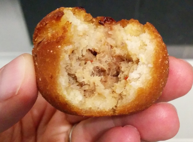 partially eaten pork puppy